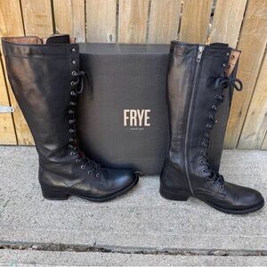 Frye Melissa Tall Lace Up Combat Boots Sz 9.5 new